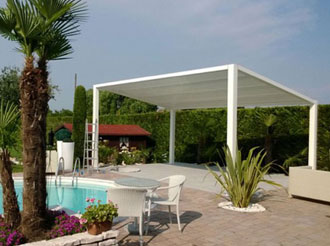 Pergola autoportante in acciaio zincata e verniciata di cm 500x300
